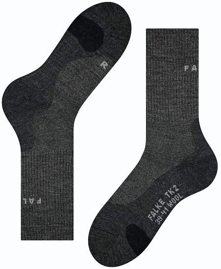 Носки мужские Falke TK2 Wool Серый - Фото 4 большая
