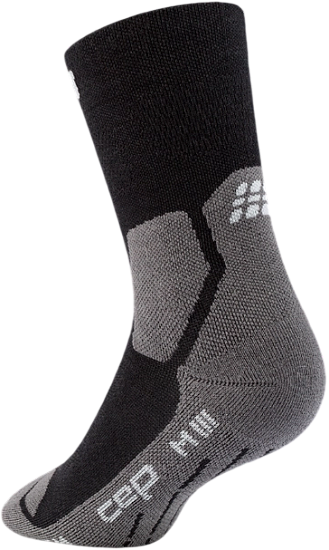 Носки мужские CEP C516UM Hiking Light Cushion Mid Cut Black/Grey - Фото 2 большая