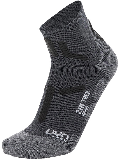 Носки мужские UYN Trekking 2In Low Cut Grey/Anthracite - Фото 1 большая
