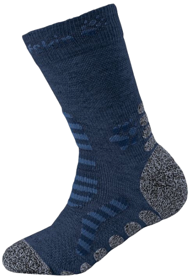 Носки детские Jack Wolfskin Hiking Stripe Classic Cut Dark Indigo - Фото 1 большая