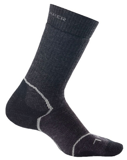 Носки женские Icebreaker Hike+ Mid Crew 12 Jet/Silver/Black - Фото 1 большая