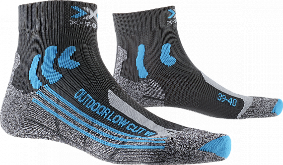 Носки женские X-Socks Trek Outdoor Low Cut Anthracite/Turquoise - Фото 1 большая