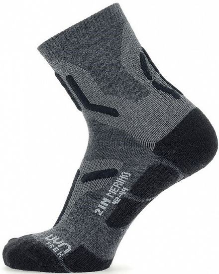 Носки мужские UYN Trekking 2In Merino Mid Grey/Black - Фото 1 большая