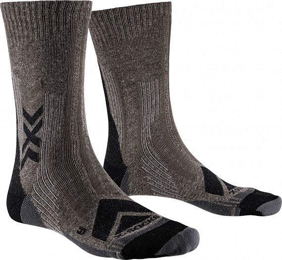 Носки X-Socks Hike Perform Merino Crew Brown/Black - Фото 1 большая