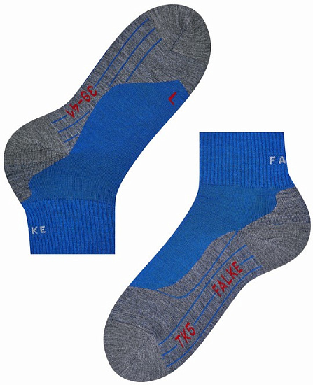 Носки мужские Falke TK 5 Ultra Light Short Blue - Фото 6 большая