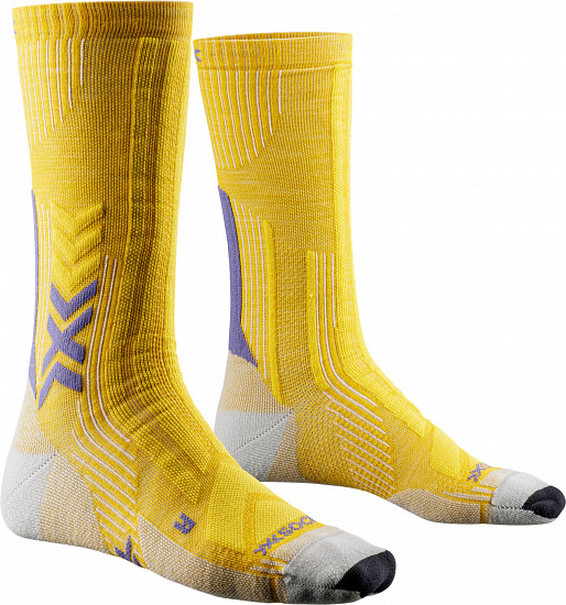 Носки X-Socks Trekking Perform Merino Crew Flax Gold/Amethyst - Фото 1 большая