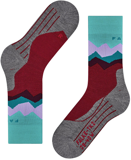 Носки женские Falke TK2 Crest Cranberry - Фото 7 большая