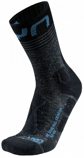 Носки мужские UYN Trekking One All Season Mid Black/Avio - Фото 1 большая