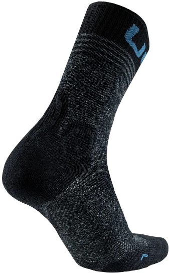 Носки мужские UYN Trekking One All Season Mid Black/Avio - Фото 2 большая