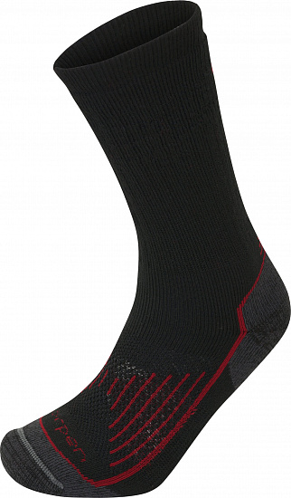 Носки мужские Lorpen T2 Merino Dry Mid Hiker Black/Deep Red - Фото 1 большая