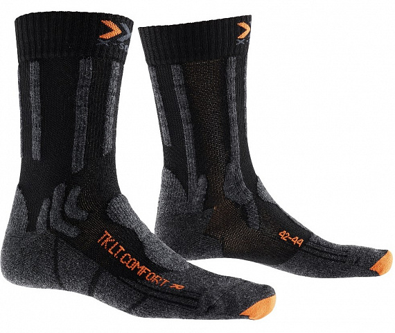 Носки унисекс X-Socks XS Trekking Light & Comfort Black/Orange - Фото 1 большая
