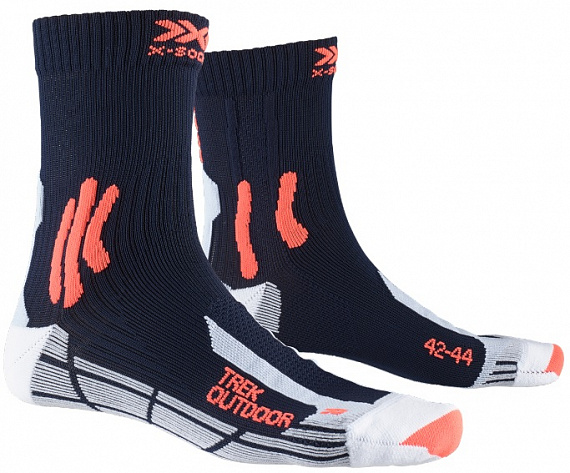 Носки X-Socks Trek Outdoor Midnight Blue/Kurkuma Orange - Фото 1 большая