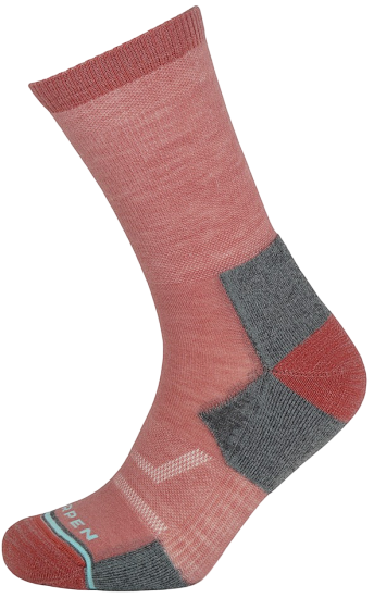 Носки женские Lorpen Merino Hike Light Crew MHLCW Washed Bordeaux - Фото 1 большая