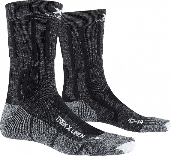 Носки X-Socks Trek X Linen Dolomite Grey Melange/Opal Black - Фото 1 большая
