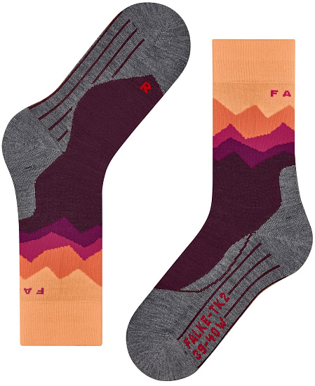 Носки женские Falke TK2 Crest Dark mauve - Фото 6 большая