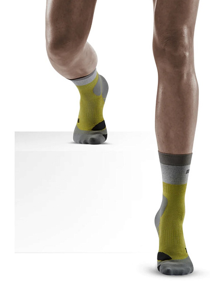 Носки мужские CEP C513UM Hiking Light Merino Compression Mid Cut Olive/Grey - Фото 3 большая