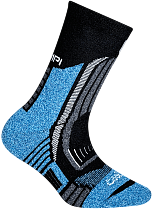 Носки детские Accapi Trekking Ultralight Crew Black/Turquoise Melange
