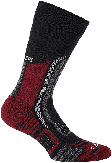 Носки Accapi Trekking Ultralight Crew Black/Red Melange - Фото 1 большая