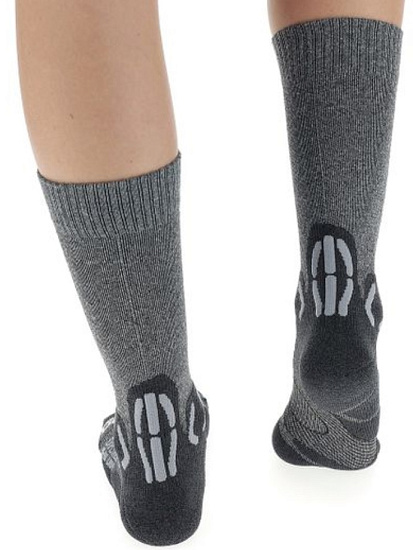 Носки женские UYN Outdoor Explorer Mid Grey Melange/Pearl Grey - Фото 5 большая