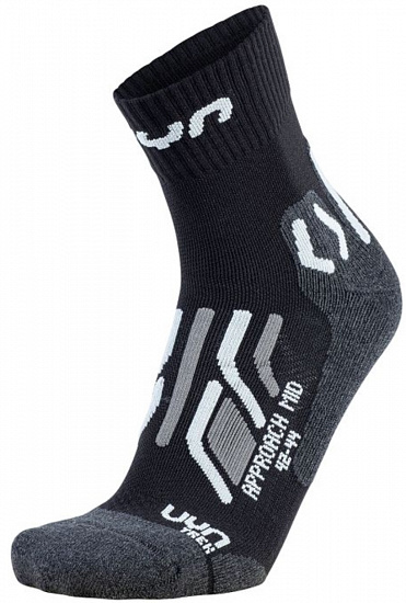Носки мужские UYN Trekking Approach Mid Black/Grey - Фото 1 большая