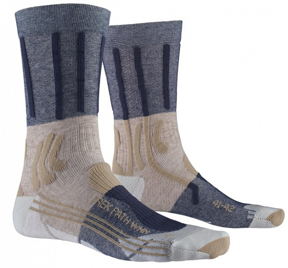 Носки женские X-Socks Trek Path Midnight Blue/Walnut Brown - Фото 1 большая