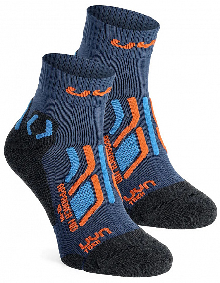 Носки мужские UYN Trekking Approach Mid 2Prs Blue/Orange/GreyMelange - Фото 1 большая