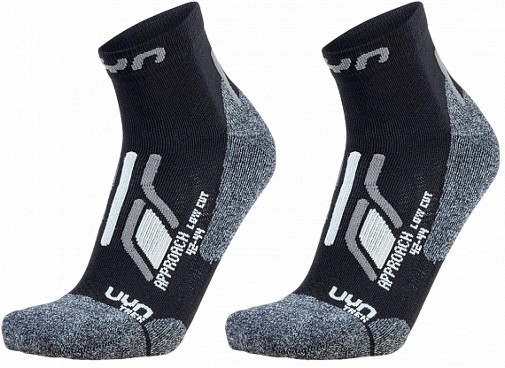 Носки женские UYN Trekking Approach Mid 2Prs Black/Grey - Фото 1 большая