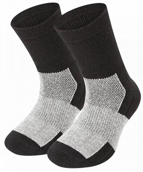 Носки детские Lenz Trekking 1.0 Black - Фото 1 большая