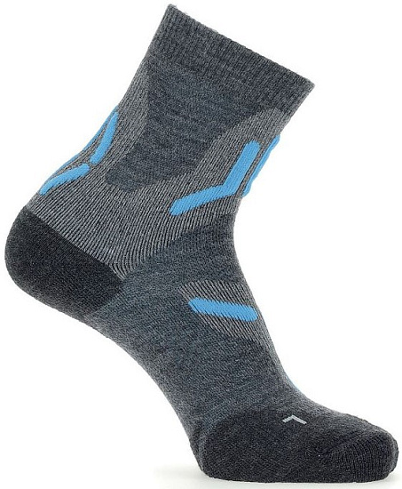 Носки женские UYN Trekking 2In Merino Mid Grey/Turquoise - Фото 2 большая