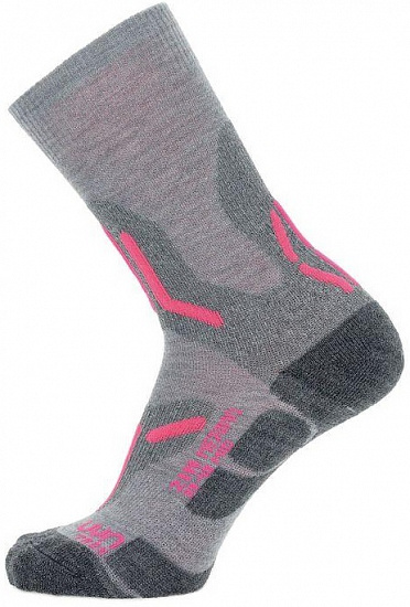 Носки женские UYN Trekking 2In Merino Mid Light Grey/Pink - Фото 1 большая