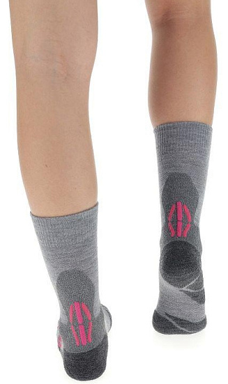 Носки женские UYN Trekking 2In Merino Mid Light Grey/Pink - Фото 4 большая