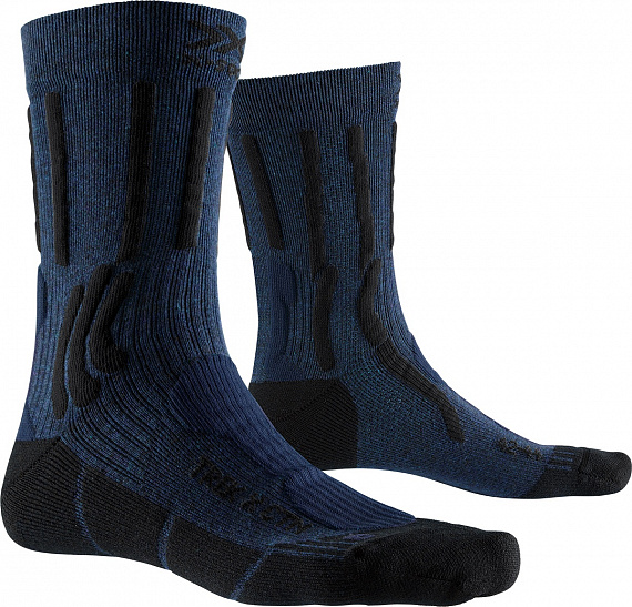 Носки X-Socks Trek X Ctn Midnight Blue Melange/Opal Black - Фото 1 большая