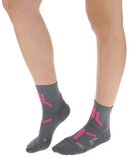 Носки женские UYN Trekking 2In Mid Grey/Pink - Фото 5 большая