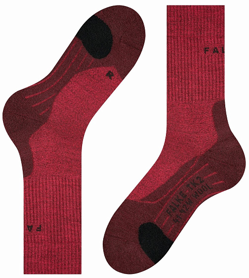 Носки женские Falke TK2 Wool Красный - Фото 6 большая