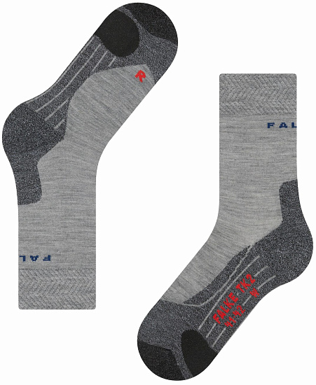 Носки женские Falke TK2 Melange Серый - Фото 6 большая