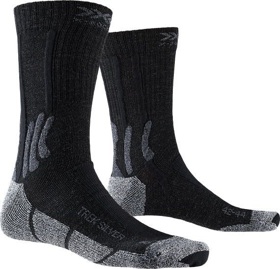 Носки X-Socks Trek Silver Opal Black/Dolomite Grey Melange - Фото 2 большая