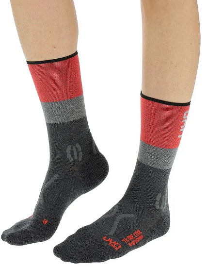 Носки женские UYN Trekking One Cool Anthracite/Red - Фото 3 большая