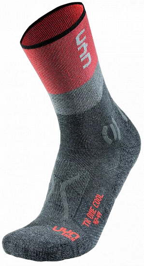 Носки женские UYN Trekking One Cool Anthracite/Red - Фото 1 большая