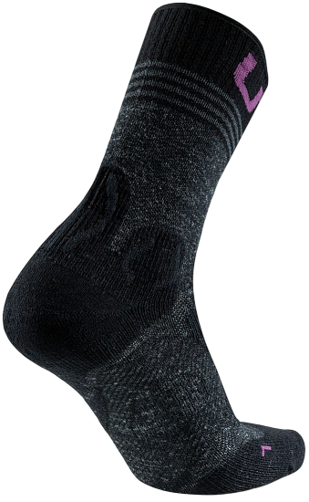 Носки женские UYN Trekking One All Season Mid Black/Purple - Фото 2 большая