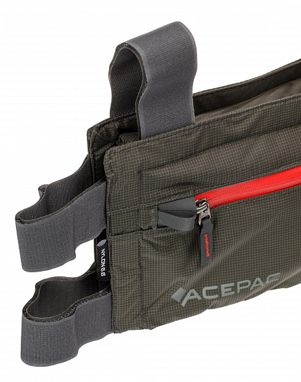 Велосипедная сумка Acepac Zip Frame L Grey - Фото 4 большая