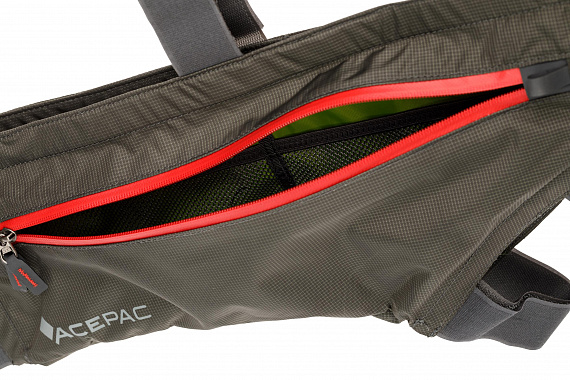 Велосипедная сумка Acepac Zip Frame L Grey - Фото 8 большая