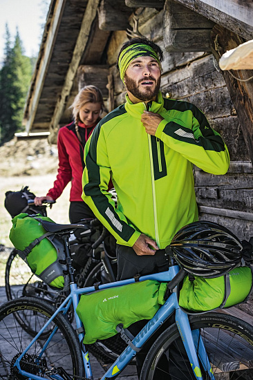 Сумка велосипедная Vaude Trailsaddle Black/Green - Фото 3 большая