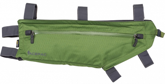 Велосипедная сумка Acepac Zip Frame M Green - Фото 1 большая