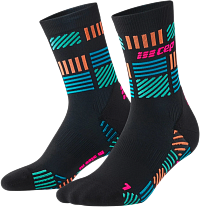 Носки женские CEP C10L2W The Run Limited Edition Black/Neon Pink