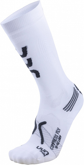 Носки женские UYN Run Compression Fly White/Grey - Фото 1 большая