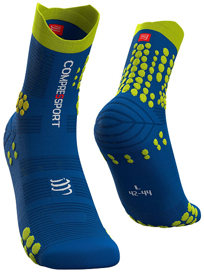 Носки Compressport V3 Trail Синий/Лайм - Фото 1 большая
