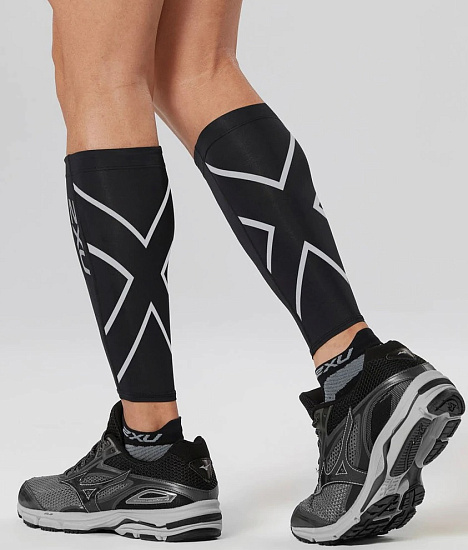 Гетры 2XU Compression Calf Guards Black - Фото 3 большая