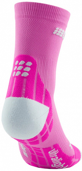 Носки женские CEP Ultralight Short C2UUW Pink/Light grey - Фото 2 большая