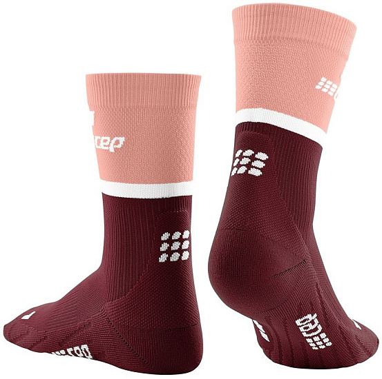Носки женские CEP C104W светло-розовый/бордовый - Фото 5 большая