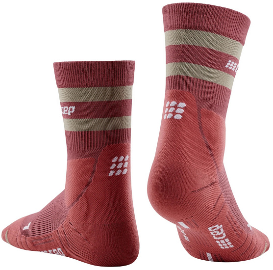 Носки женские CEP C053HW в стиле 80-х красный/песочный - Фото 3 большая